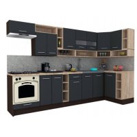 Bucatarie de Colt COSSY NEW DR. 120-320, Wenge / Decor 0164